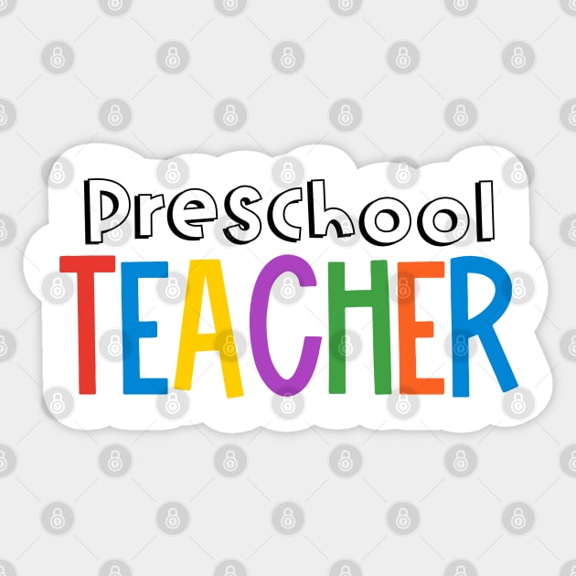 Rainbow Preschool Teacher Sticker by broadwaygurl18